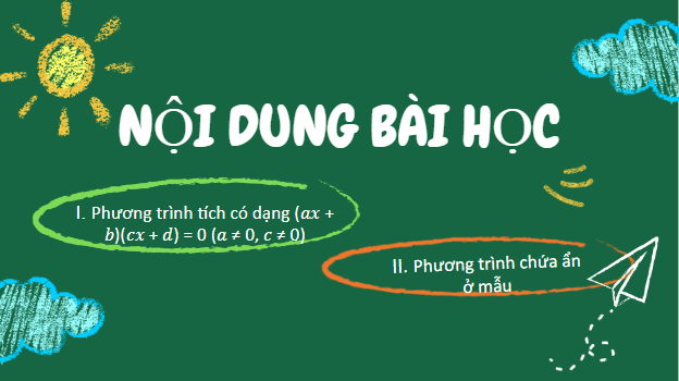 Giáo án điện tử Toán 9 Cánh diều Bài 1: Phương trình quy về phương trình bậc nhất một ẩn | PPT Toán 9