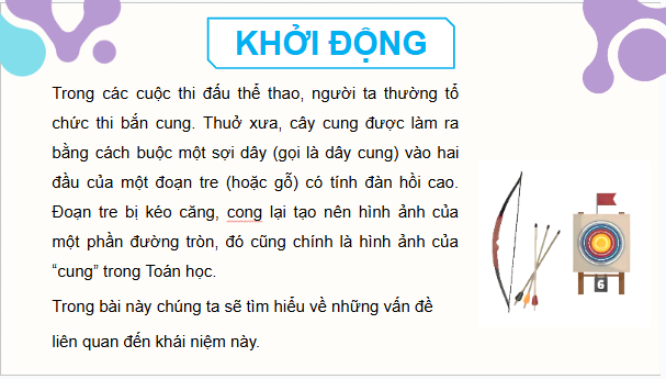 Giáo án điện tử Toán 9 Kết nối Bài 14: Cung và dây của một đường tròn | PPT Toán 9 Kết nối tri thức