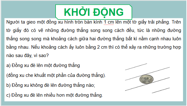 Giáo án điện tử Toán 9 Kết nối Bài 16: Vị trí tương đối của đường thẳng và đường tròn | PPT Toán 9 Kết nối tri thức