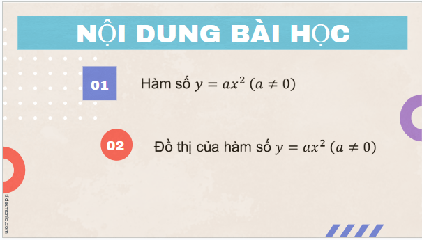 Giáo án điện tử Toán 9 Kết nối Bài 18: Hàm số y = ax^2 (a khác 0) | PPT Toán 9 Kết nối tri thức