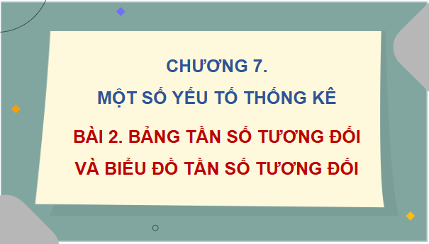 Giáo án điện tử Toán 9 Chân trời Bài 2: Bảng tần số tương đối và biểu đồ tần số tương đối | PPT Toán 9 Chân trời sáng tạo