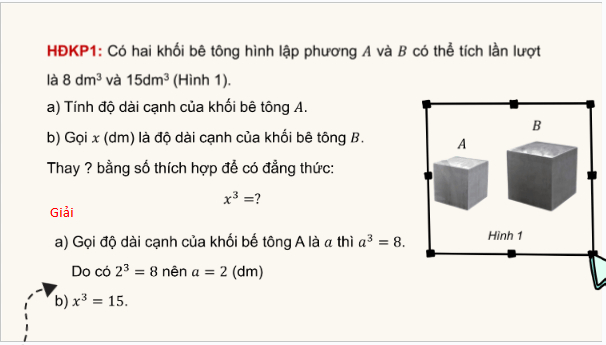 Giáo án điện tử Toán 9 Chân trời Bài 2: Căn bậc ba | PPT Toán 9 Chân trời sáng tạo