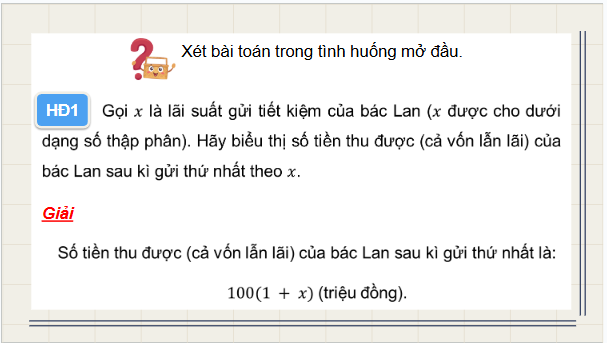 Giáo án điện tử Toán 9 Kết nối Bài 21: Giải bài toán bằng cách lập phương trình | PPT Toán 9 Kết nối tri thức