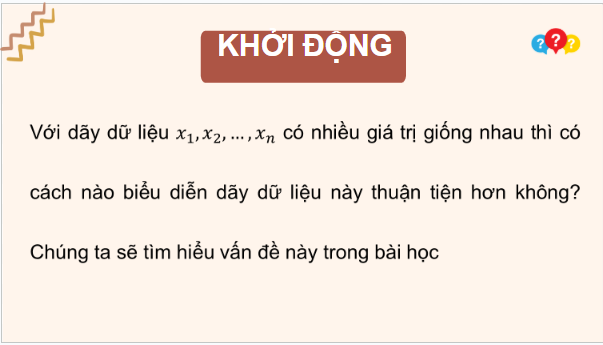 Giáo án điện tử Toán 9 Kết nối Bài 22: Bảng tần số và biểu đồ tần số | PPT Toán 9 Kết nối tri thức