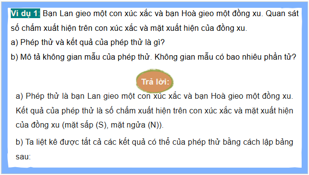 Giáo án điện tử Toán 9 Kết nối Bài 25: Phép thử ngẫu nhiên và không gian mẫu | PPT Toán 9 Kết nối tri thức