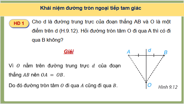 Giáo án điện tử Toán 9 Kết nối Bài 28: Đường tròn ngoại tiếp và đường tròn nội tiếp của một tam giác | PPT Toán 9 Kết nối tri thức