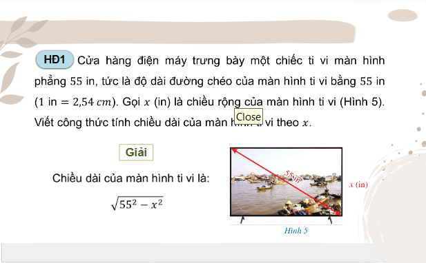 Giáo án điện tử Toán 9 Cánh diều Bài 3: Căn thức bậc hai và căn thức bậc ba của biểu thức đại số | PPT Toán 9