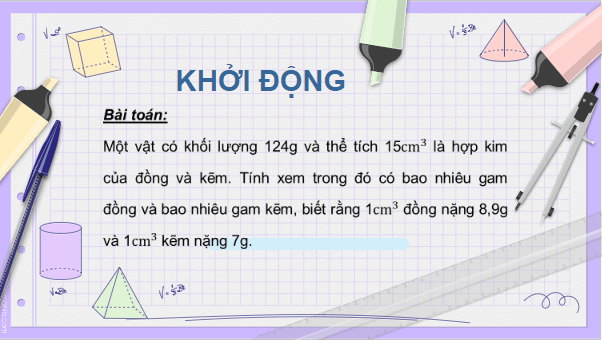 Giáo án điện tử Toán 9 Kết nối Bài 3: Giải bài toán bằng cách lập hệ phương trình | PPT Toán 9 Kết nối tri thức