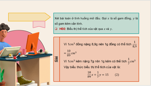 Giáo án điện tử Toán 9 Kết nối Bài 3: Giải bài toán bằng cách lập hệ phương trình | PPT Toán 9 Kết nối tri thức