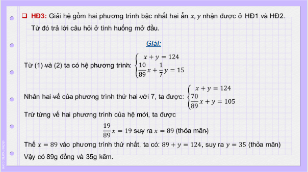 Giáo án điện tử Toán 9 Kết nối Bài 3: Giải bài toán bằng cách lập hệ phương trình | PPT Toán 9 Kết nối tri thức