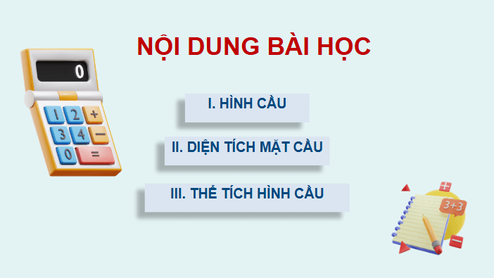 Giáo án điện tử Toán 9 Cánh diều Bài 3: Hình cầu | PPT Toán 9