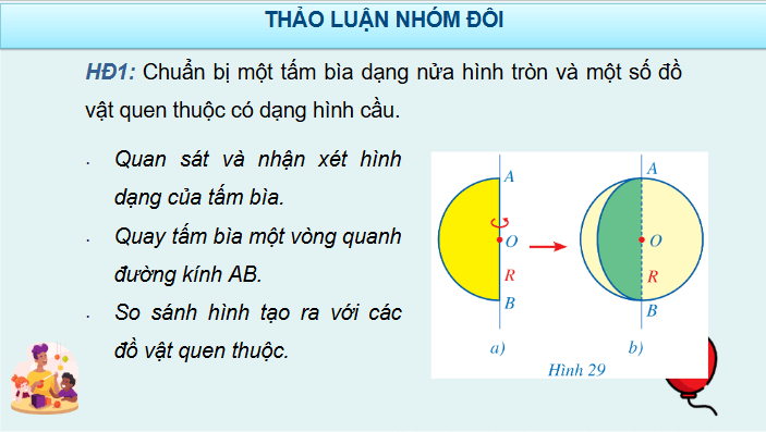 Giáo án điện tử Toán 9 Cánh diều Bài 3: Hình cầu | PPT Toán 9