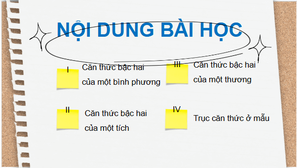 Giáo án điện tử Toán 9 Cánh diều Bài 4: Một số phép biến đổi căn thức bậc hai của biểu thức đại số | PPT Toán 9