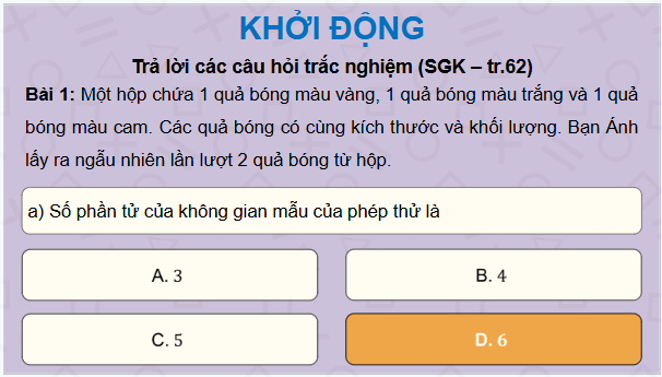 Giáo án điện tử Toán 9 Chân trời Bài tập cuối chương 8 | PPT Toán 9 Chân trời sáng tạo