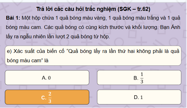 Giáo án điện tử Toán 9 Chân trời Bài tập cuối chương 8 | PPT Toán 9 Chân trời sáng tạo