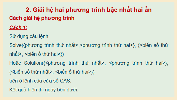 Giáo án điện tử Toán 9 Kết nối Giải phương trình, hệ phương trình và vẽ đồ thị hàm số với phần mềm GeoGebra | PPT Toán 9 Kết nối tri thức