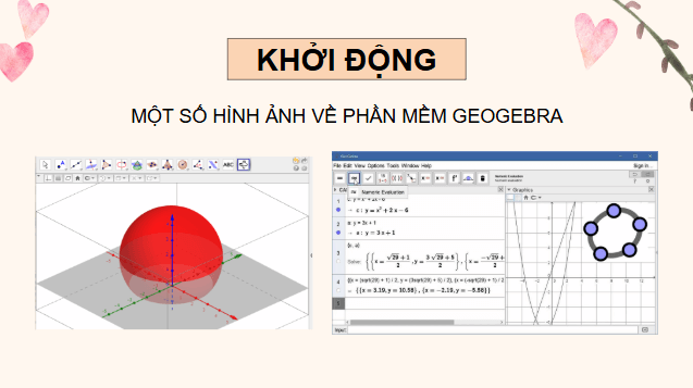 Giáo án điện tử Toán 9 Cánh diều Thực hành phần mềm Geogebra | PPT Toán 9