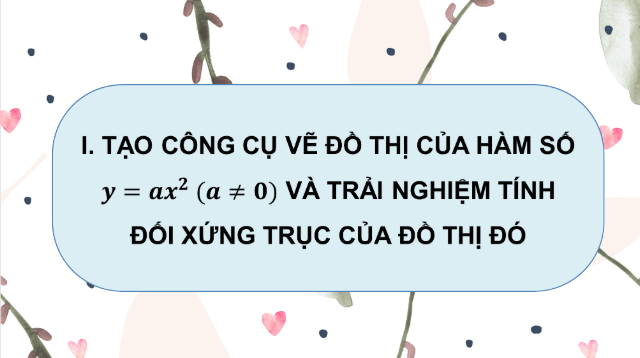 Giáo án điện tử Toán 9 Cánh diều Thực hành phần mềm Geogebra | PPT Toán 9