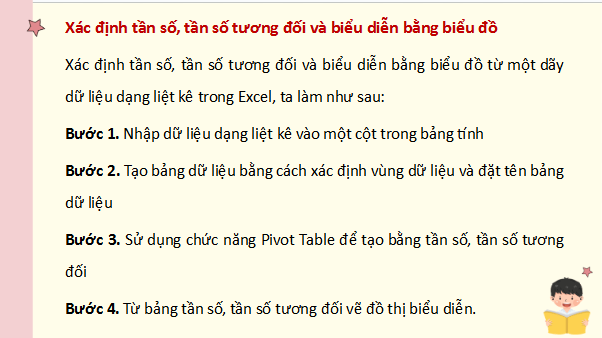 Giáo án điện tử Toán 9 Kết nối Xác định tần số, tần số tương đối, vẽ các biểu đồ biểu diễn bảng tần số, tần số tương đối bằng Excel | PPT Toán 9 Kết nối tri thức