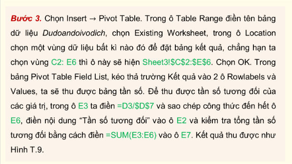 Giáo án điện tử Toán 9 Kết nối Xác định tần số, tần số tương đối, vẽ các biểu đồ biểu diễn bảng tần số, tần số tương đối bằng Excel | PPT Toán 9 Kết nối tri thức