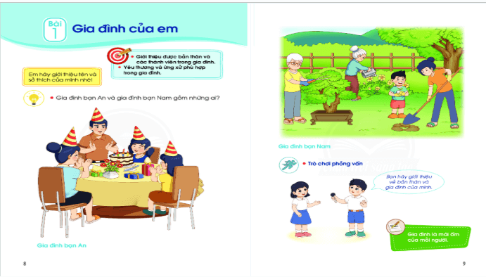 Giáo án điện tử TNXH lớp 1 Chân trời sáng tạo Bài 1: Gia đình của em | PPT Tự nhiên và xã hội lớp 1