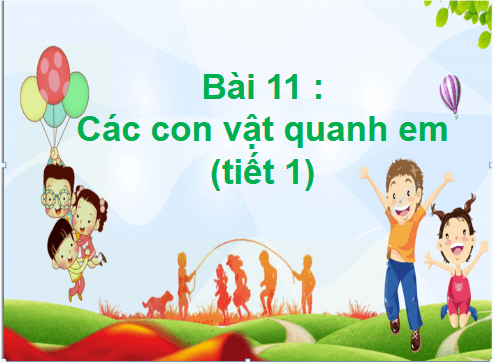 Giáo án điện tử TNXH lớp 1 Cánh diều Bài 11: Các con vật quanh em | PPT Tự nhiên và xã hội lớp 1