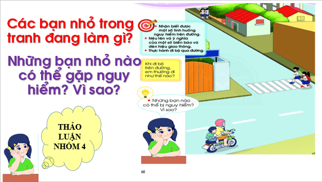 Giáo án điện tử TNXH lớp 1 Chân trời sáng tạo Bài 14: Đi đường an toàn | PPT Tự nhiên và xã hội lớp 1