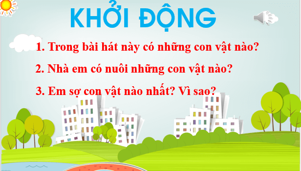 Giáo án điện tử TNXH lớp 1 Chân trời sáng tạo Bài 20: Giữ an toàn với một số con vật | PPT Tự nhiên và xã hội lớp 1