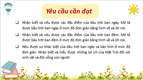 Giáo án điện tử TNXH lớp 1 Kết nối tri thức Bài 26: Cùng khám phá bầu trời | PPT Tự nhiên và xã hội lớp 1