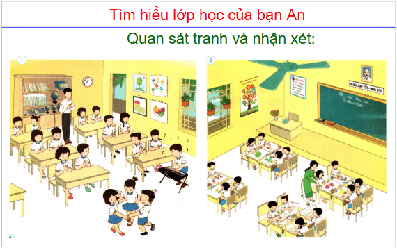 Giáo án điện tử TNXH lớp 1 Cánh diều Bài 4: Lớp học của em | PPT Tự nhiên và xã hội lớp 1