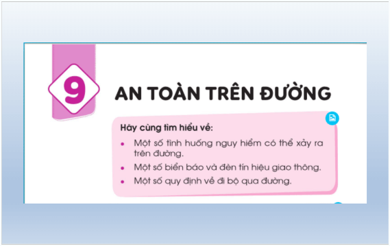 Giáo án điện tử TNXH lớp 1 Cánh diều Bài 9: An toàn trên đường | PPT Tự nhiên và xã hội lớp 1