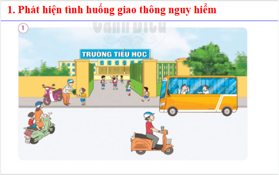 Giáo án điện tử TNXH lớp 1 Cánh diều Bài 9: An toàn trên đường | PPT Tự nhiên và xã hội lớp 1