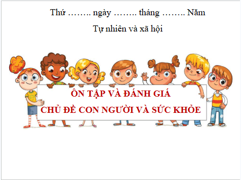 Giáo án điện tử TNXH lớp 1 Cánh diều Ôn tập và đánh giá chủ đề Con người và sức khỏe | PPT Tự nhiên và xã hội lớp 1