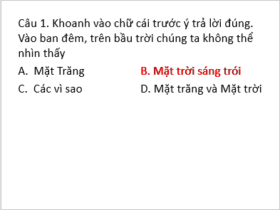 Giáo án điện tử TNXH lớp 1 Cánh diều Ôn tập và đánh giá chủ đề Trái đất và bầu trời | PPT Tự nhiên và xã hội lớp 1