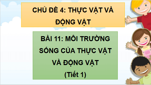 Giáo án điện tử TNXH lớp 2 Cánh diều Bài 11: Môi trường sống của thực vật và động vật | PPT Tự nhiên và xã hội lớp 2