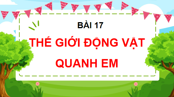 Giáo án điện tử TNXH lớp 3 Chân trời sáng tạo Bài 17: Thế giới động vật quanh em | PPT Tự nhiên và xã hội lớp 3