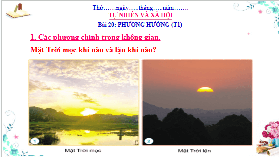 Giáo án điện tử TNXH lớp 3 Cánh diều Bài 20: Phương hướng | PPT Tự nhiên và xã hội lớp 3