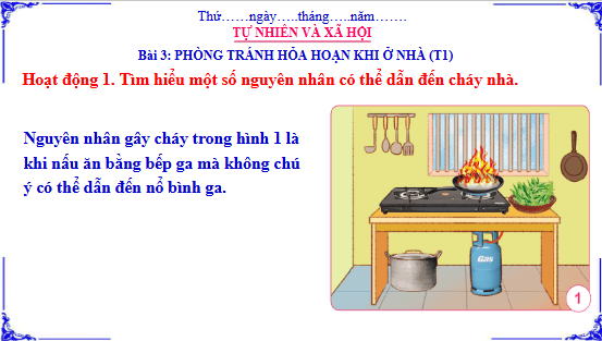 Giáo án điện tử TNXH lớp 3 Cánh diều Bài 3: Phòng tránh hỏa hoạn khi ở nhà | PPT Tự nhiên và xã hội lớp 3