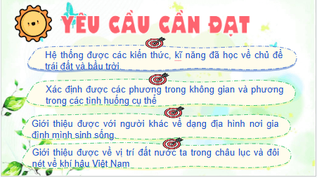 Giáo án điện tử TNXH lớp 3 Kết nối tri thức Bài 30: Ôn tập chủ đề trái đất và bầu trời | PPT Tự nhiên và xã hội lớp 3