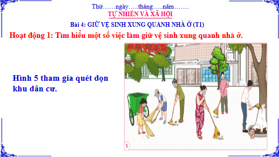 Giáo án điện tử TNXH lớp 3 Cánh diều Bài 4: Giữ vệ sinh xung quanh nhà ở | PPT Tự nhiên và xã hội lớp 3