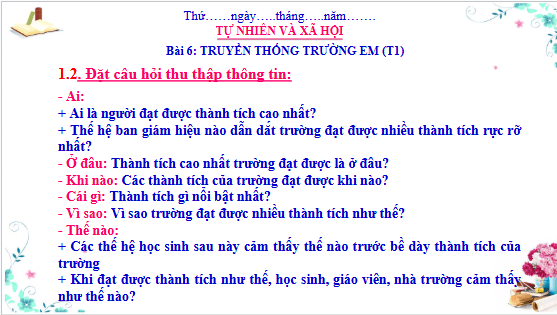 Giáo án điện tử TNXH lớp 3 Cánh diều Bài 6: Truyền thống trường em | PPT Tự nhiên và xã hội lớp 3