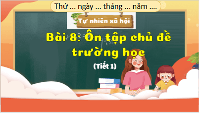 Giáo án điện tử TNXH lớp 3 Kết nối tri thức Bài 8: Ôn tập chủ đề trường học | PPT Tự nhiên và xã hội lớp 3