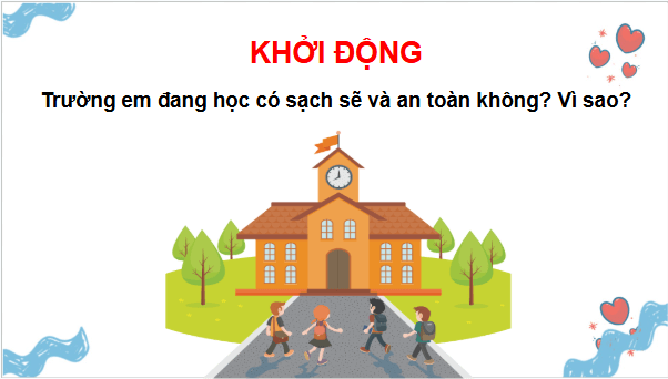 Giáo án điện tử TNXH lớp 3 Chân trời sáng tạo Bài 8: Thực hành: Giữ an toàn và vệ sinh trường học | PPT Tự nhiên và xã hội lớp 3