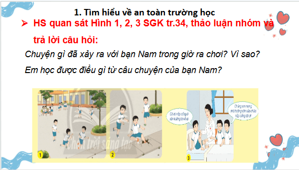 Giáo án điện tử TNXH lớp 3 Chân trời sáng tạo Bài 8: Thực hành: Giữ an toàn và vệ sinh trường học | PPT Tự nhiên và xã hội lớp 3