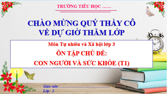 Giáo án điện tử TNXH lớp 3 Cánh diều Ôn tập: Chủ đề con người và sức khỏe | PPT Tự nhiên và xã hội lớp 3