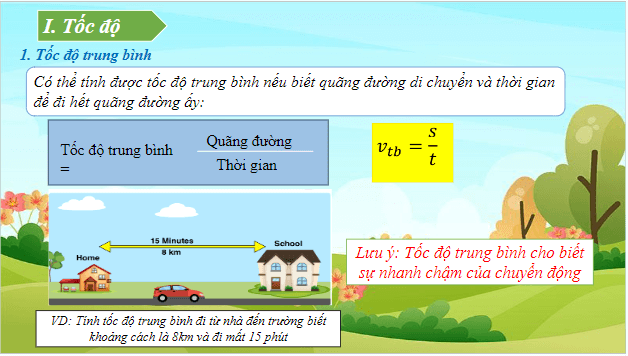 Giáo án điện tử Vật Lí 10 Cánh diều Bài 1: Tốc độ, độ dịch chuyển và vận tốc | PPT Vật Lí 10