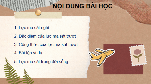 Giáo án điện tử Vật Lí 10 Kết nối tri thức Bài 18: Lực ma sát | PPT Vật Lí 10