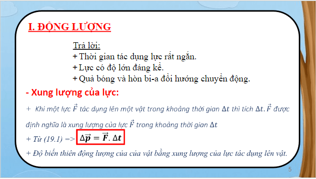 Giáo án điện tử Vật Lí 10 Chân trời sáng tạo Bài 19: Các loại va chạm | PPT Vật Lí 10