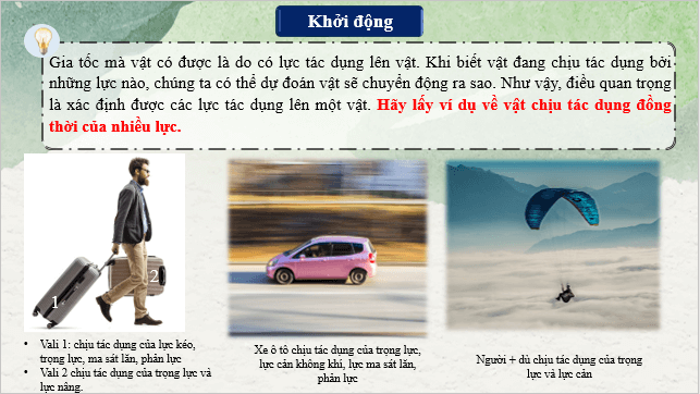 Giáo án điện tử Vật Lí 10 Cánh diều Bài 2: Một số lực thường gặp | PPT Vật Lí 10