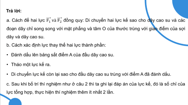 Giáo án điện tử Vật Lí 10 Kết nối tri thức Bài 22: Thực hành: Tổng hợp lực | PPT Vật Lí 10